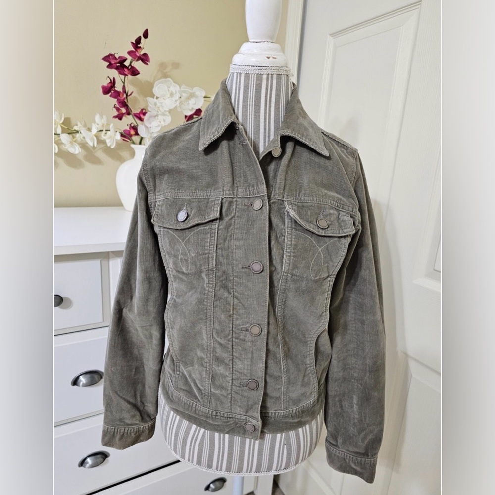 Calvin Klein Jeans Women's grey Denim Jacket M Corduroy #16